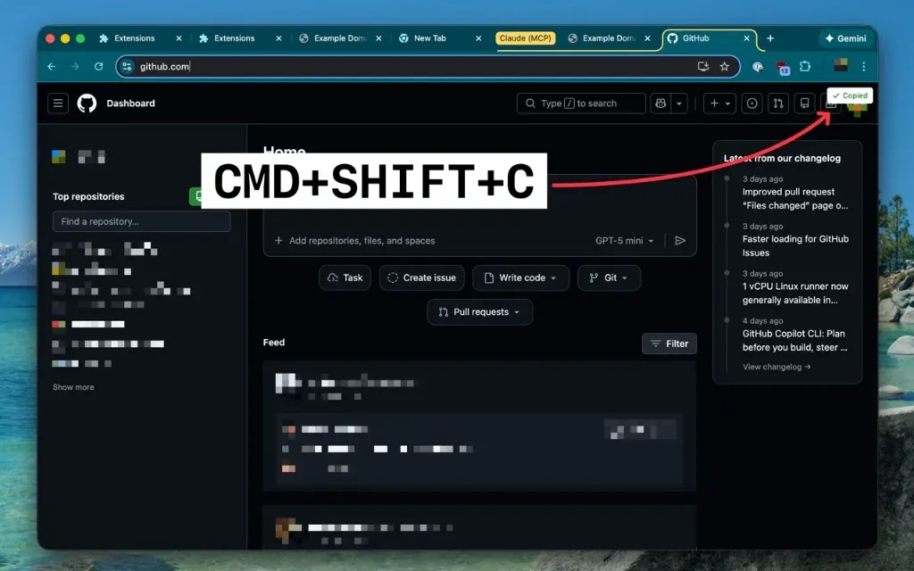 Quick Copy URL