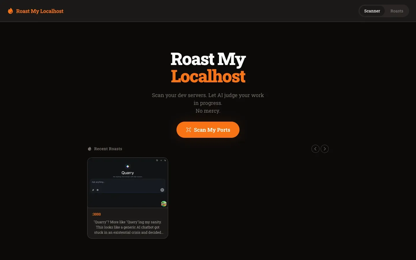 Roast My Localhost